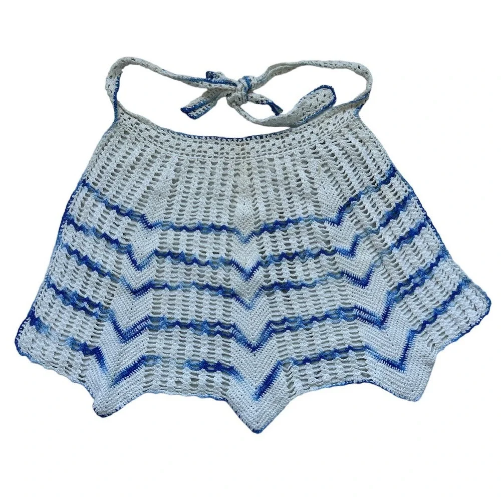 Handmade Vintage Cottagecore Crochet Aprons Set‎ of 3 One Of A Kind0